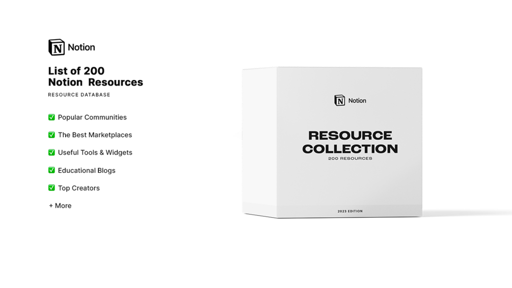 List of 200 Notion Resources Notion Template Productivity Daily Organizer