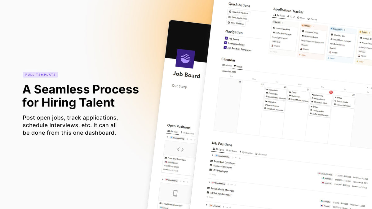 Matt Bio Job Recruiter Notion Template Hiring Organizer