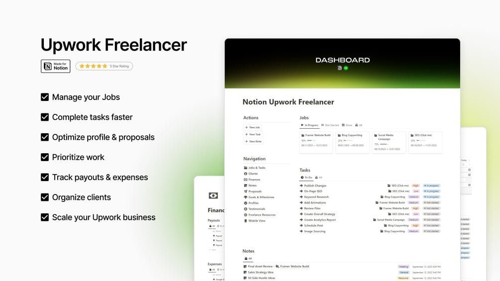 Matt Bio Upwork Freelancer Notion Template Workspace Organizer