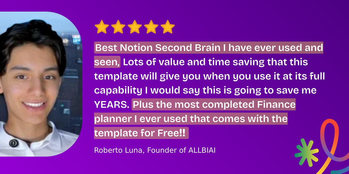 OlsNotion Second Brain Notion Template Life Organizer Planner