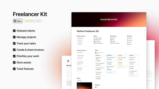 Matt Bio Freelancer Kit Notion Template Business Workspace Organizer