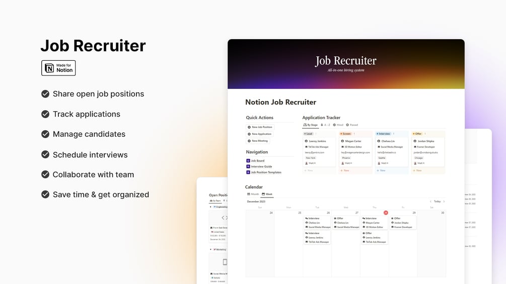 Matt Bio Job Recruiter Notion Template Hiring Organizer