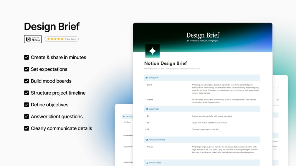 Matt Bio Design Brief Notion Template Proposal Organizer
