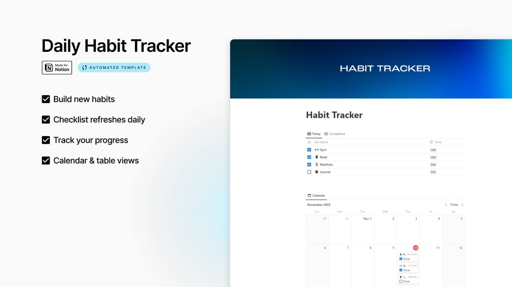 Matt Bio Habit Tracker Notion Template Productivity Daily Organizer