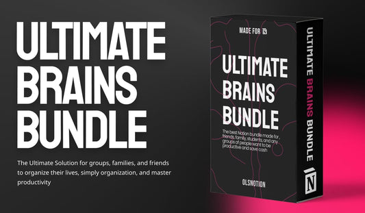 OlsNotion Ultimate Brains Bundle Notion Template Life Productivity Organizer