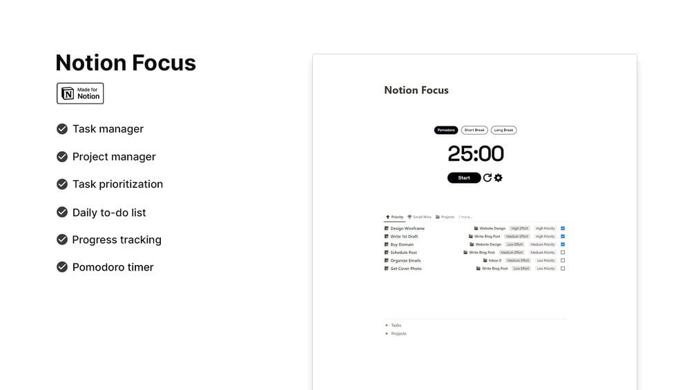 Matt Bio Focus Notion Template Daily Workspace Organizer