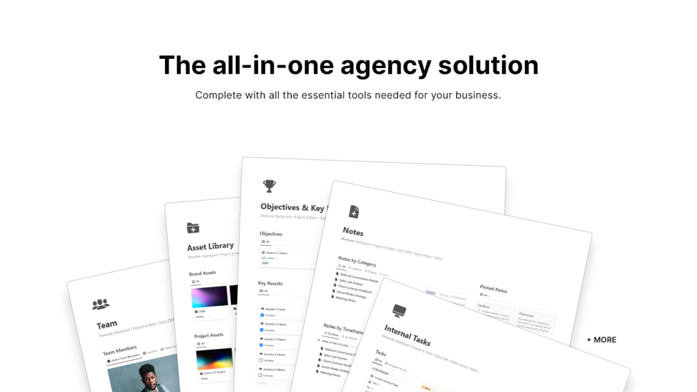 Matt Bio Agency Kit Notion Template Business Workspace Organizer