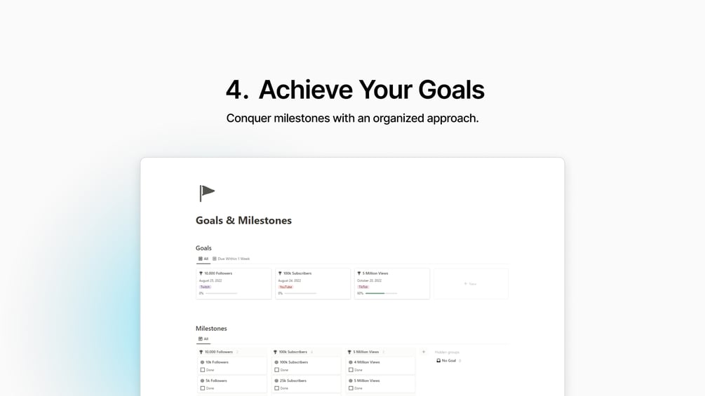 Matt Bio Content Creator Notion Template Planner Workspace Organizer