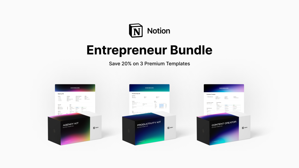 Matt Bio Entrepreneur Bundle Notion Template Business Productivity Organizer