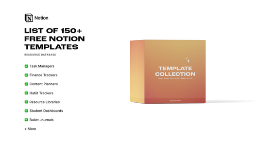150+ Free Notion Template Directory Organizer