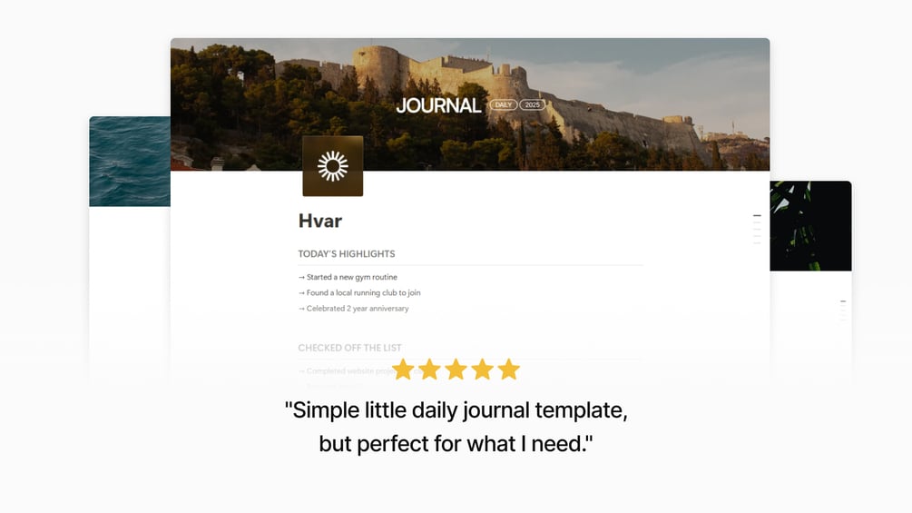 Matt Bio Daily Journal Notion Template Productivity Daily Organizer