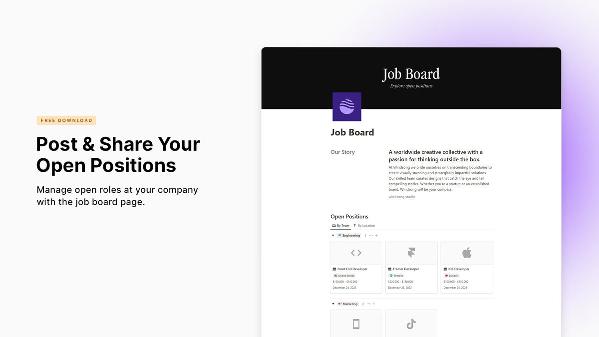 Matt Bio Job Recruiter Notion Template Hiring Organizer